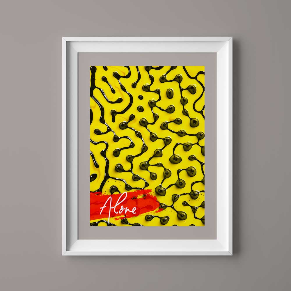 Black spots with yellow background
